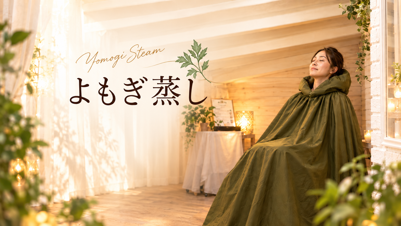 アラモードピンクのよもぎ蒸し